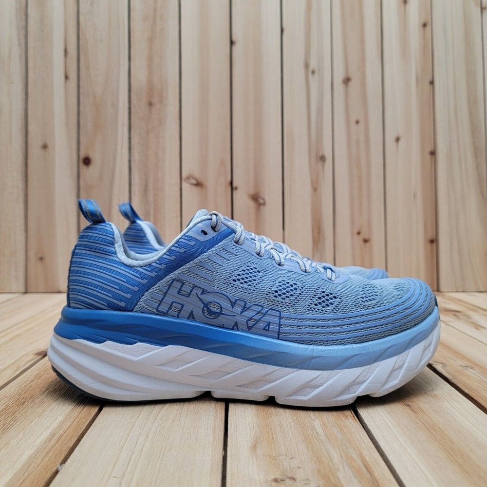 Hoka One One Womens Bondi 6 Running Shoes Sz 7 Serenity Palace Blue SPCB 1019270